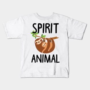 Sloth Is My Spirit Animal. Funny Sloth Shirt. Kids T-Shirt